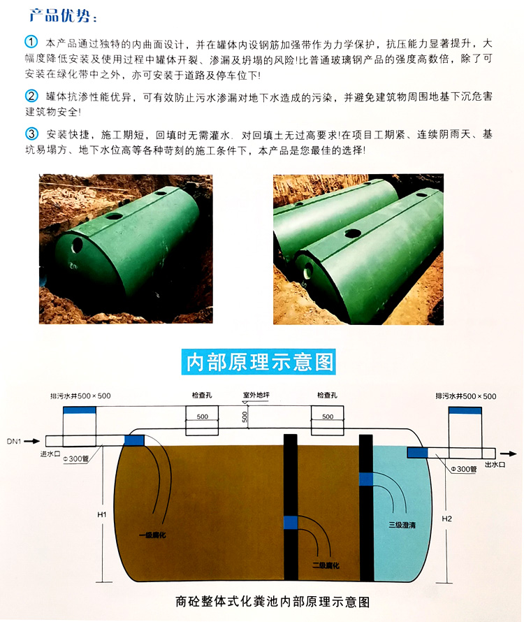 安龙玻璃钢化粪池